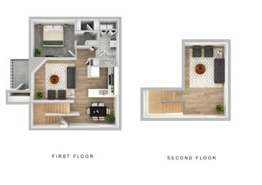 Bur Oak Loft floor plan diagram