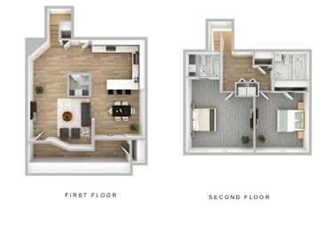 Post Oak Townhome floor plan diagram