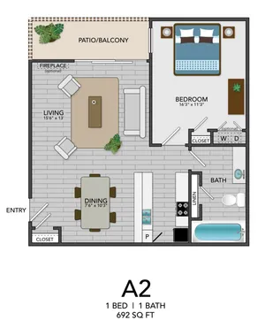 A2 floor plan diagram