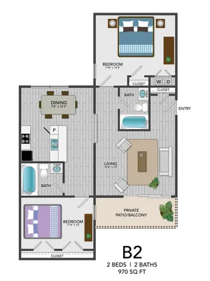 B2 floor plan diagram