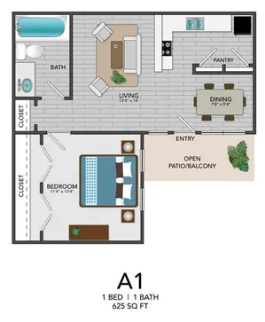 A1 floor plan diagram